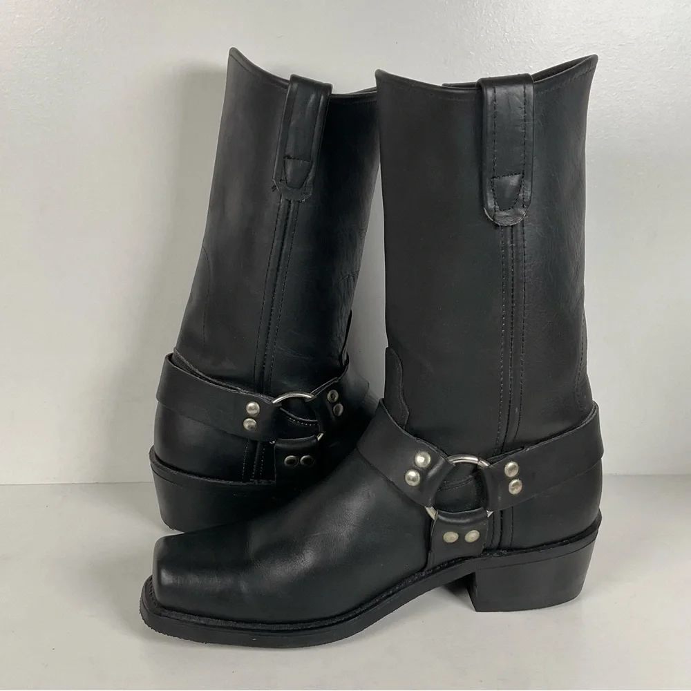 Vintage Santa Fe Harness Boots | USA Made | Men’s 9.5 D